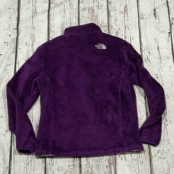 Women's The North Face Plush Purple Zip Up Fleece Jacket - Picture 6 of 9